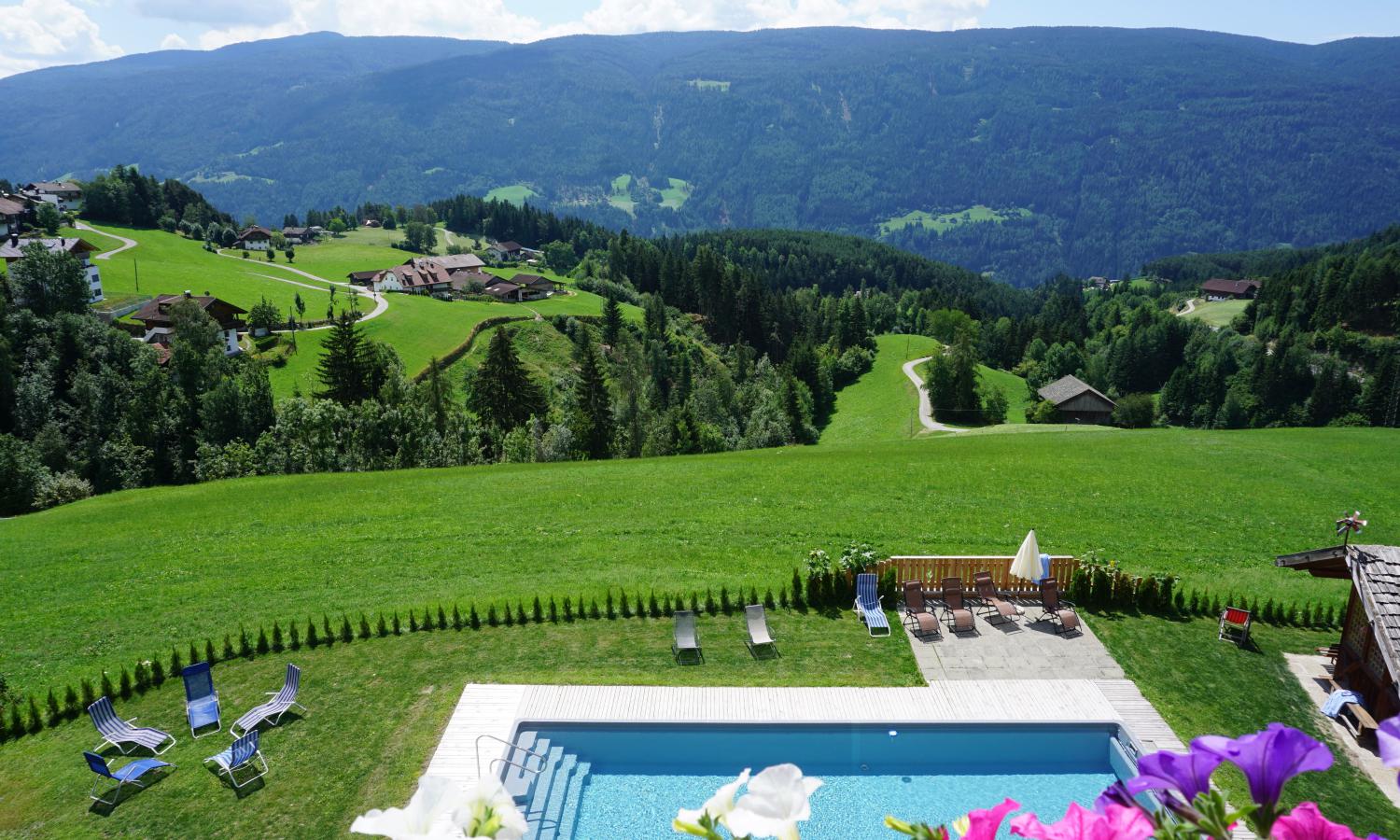 Outdoor pool at Raffalthof in Terento